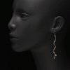 Single Stream Drop Earrings - Image 2