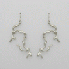 Linked Rivulets 1 – Drop Earrings, in Sterling Silver
